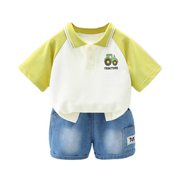 Printed T-shirt and Shorts Set