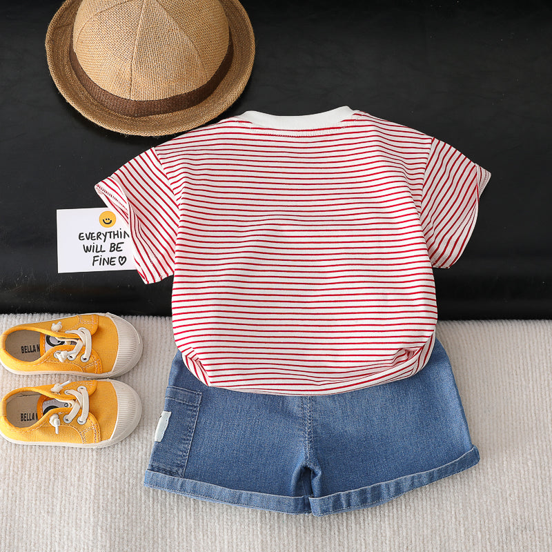 Printed T-shirt and Shorts Set