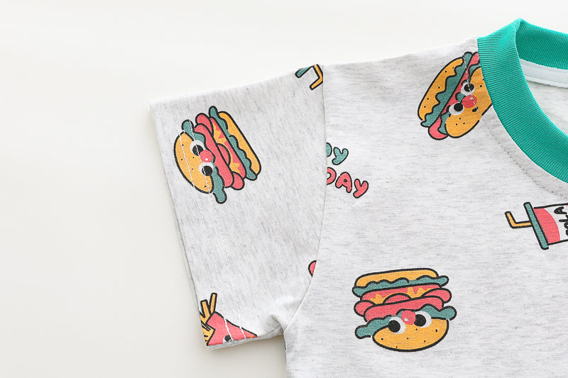 Printed T-shirt and Shorts Set