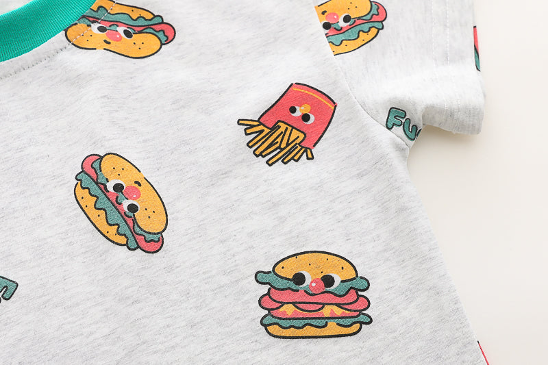 Printed T-shirt and Shorts Set