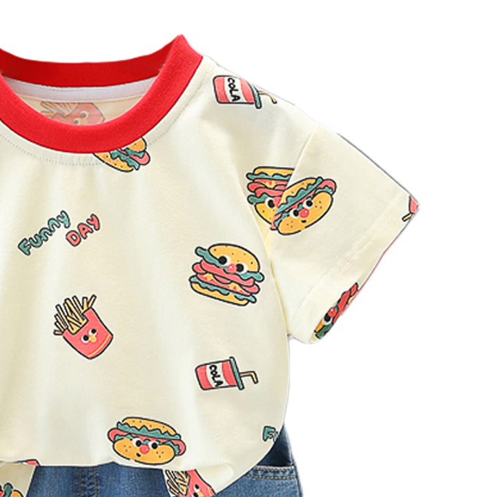 Printed T-shirt and Shorts Set