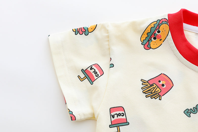 Printed T-shirt and Shorts Set