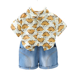 Printed Shirt and Shorts Set