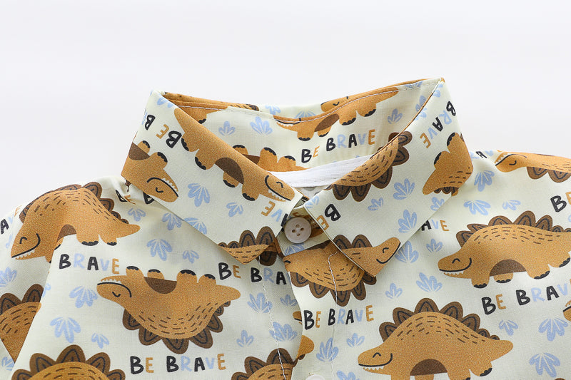 Printed Shirt and Shorts Set