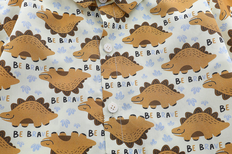 Printed Shirt and Shorts Set