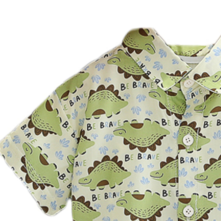 Printed Shirt and Shorts Set