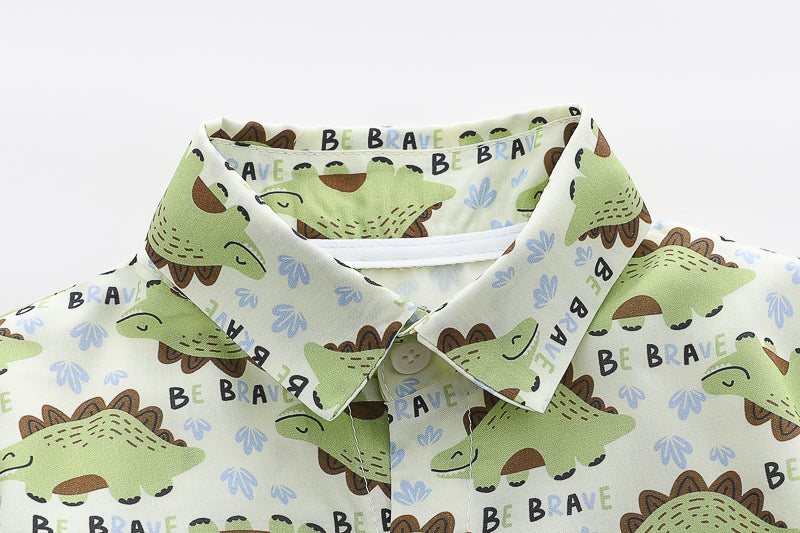 Printed Shirt and Shorts Set