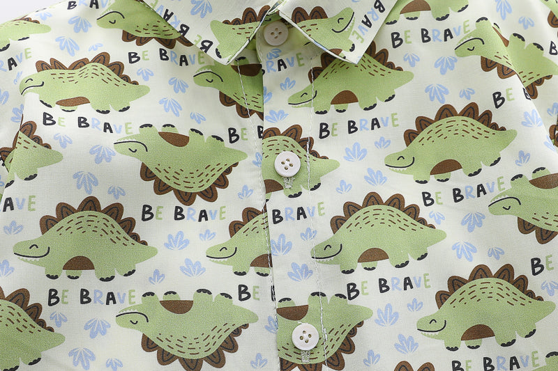 Printed Shirt and Shorts Set