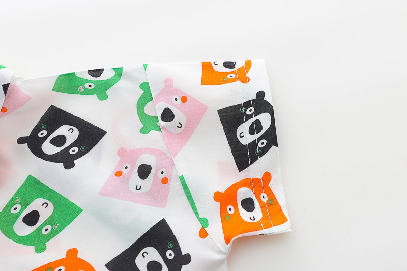 Printed Shirt and Shorts Set