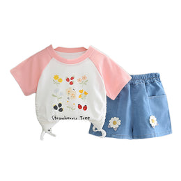 Printed T-shirt and Shorts Set