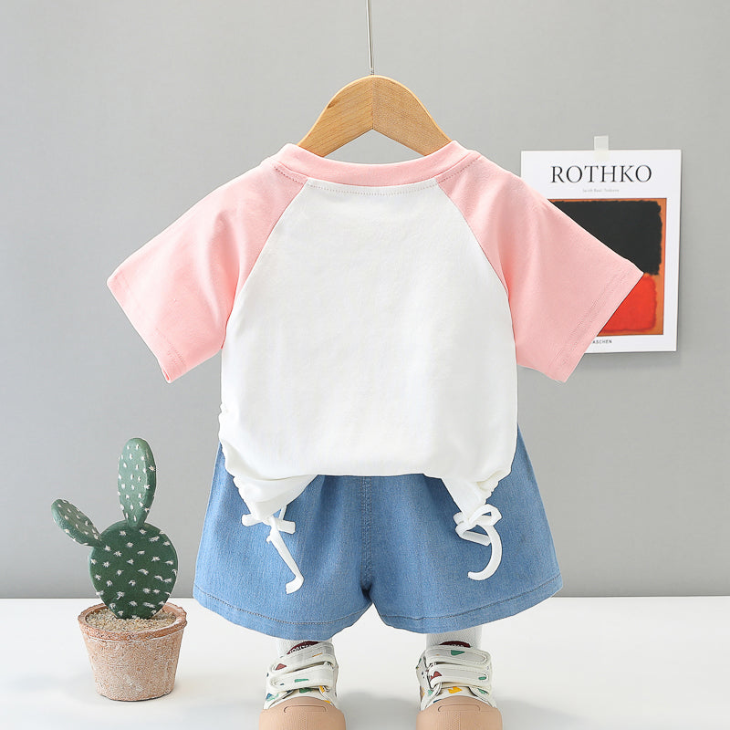 Printed T-shirt and Shorts Set