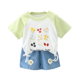 Printed T-shirt and Shorts Set
