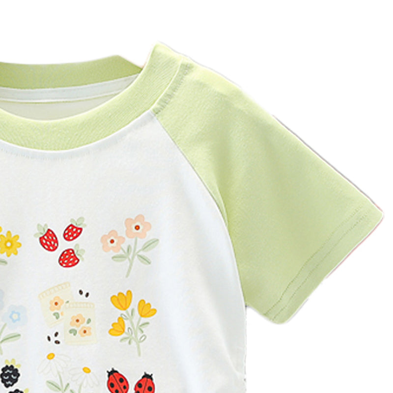 Printed T-shirt and Shorts Set