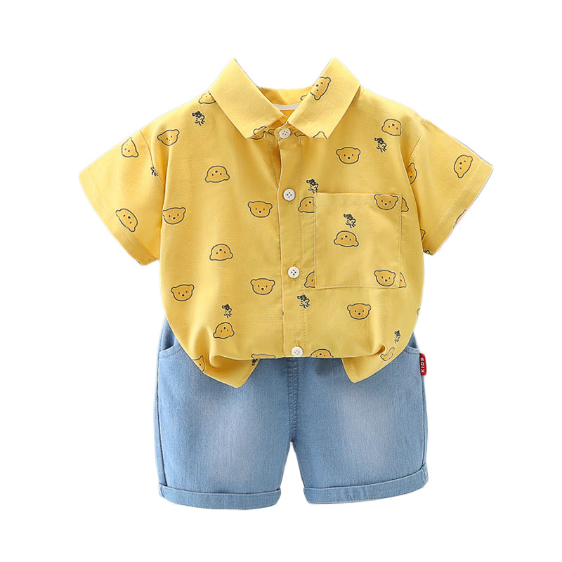 Printed Top and Shorts Set