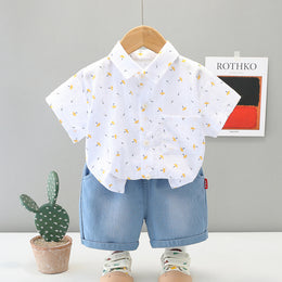 Printed Shirt and Shorts Set