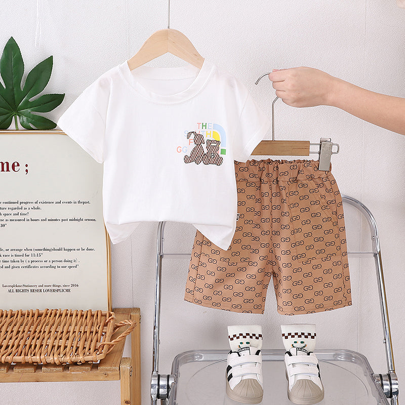 Printed T-shirt and Shorts Set