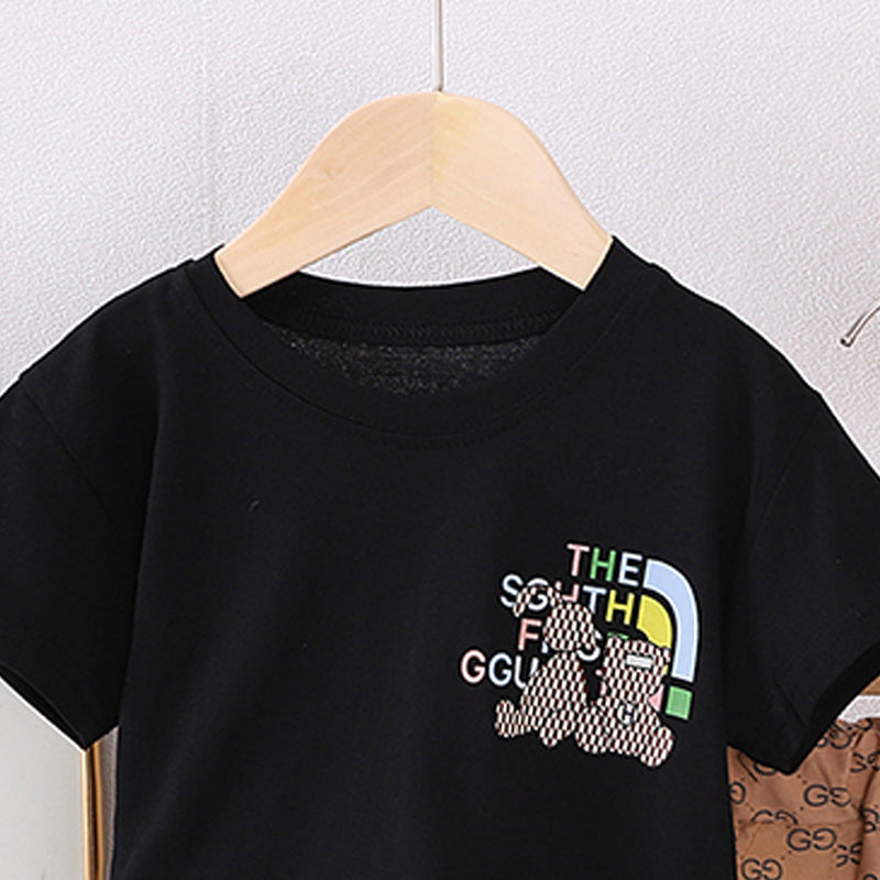 Printed T-shirt and Shorts Set