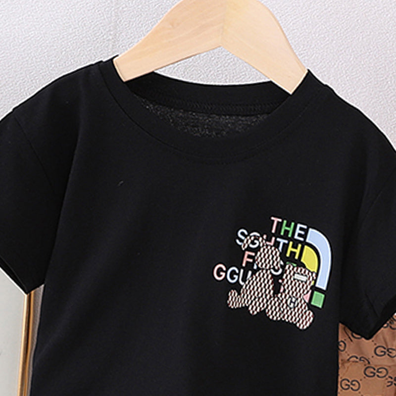 Printed T-shirt and Shorts Set