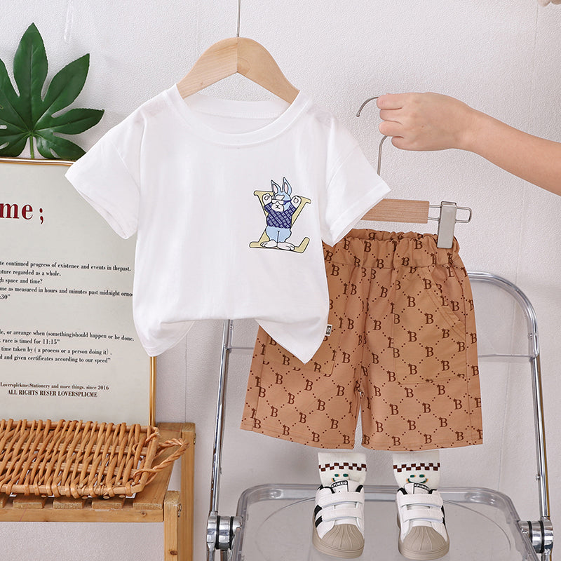 Printed T-shirt and Shorts Set