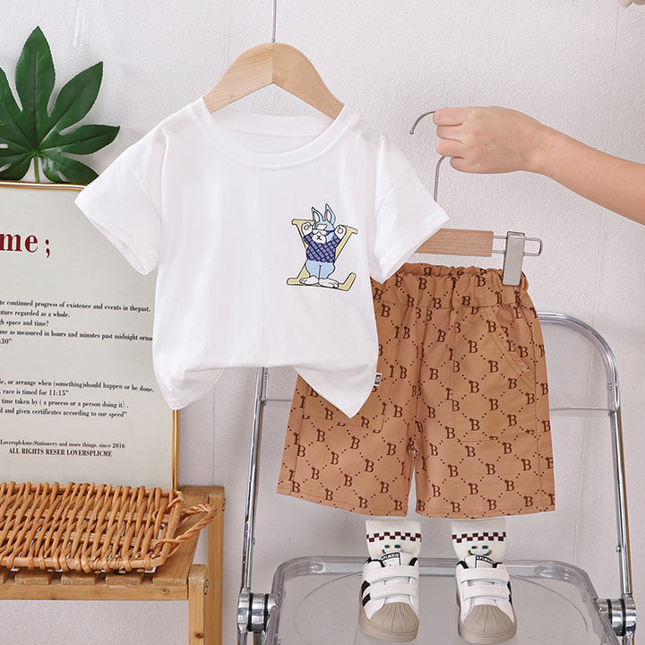 Printed T-shirt and Shorts Set