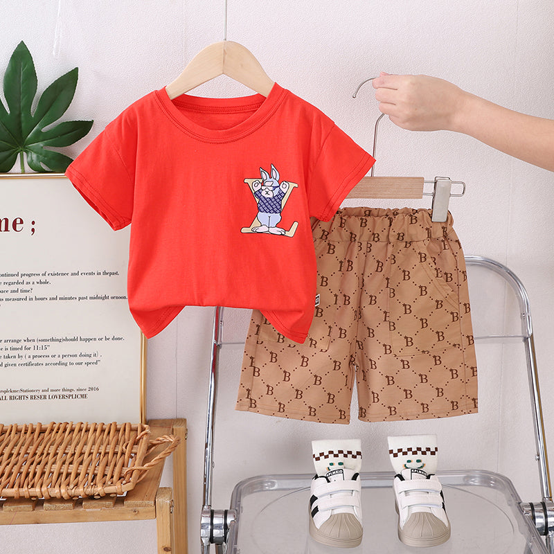 Printed T-shirt and Shorts Set