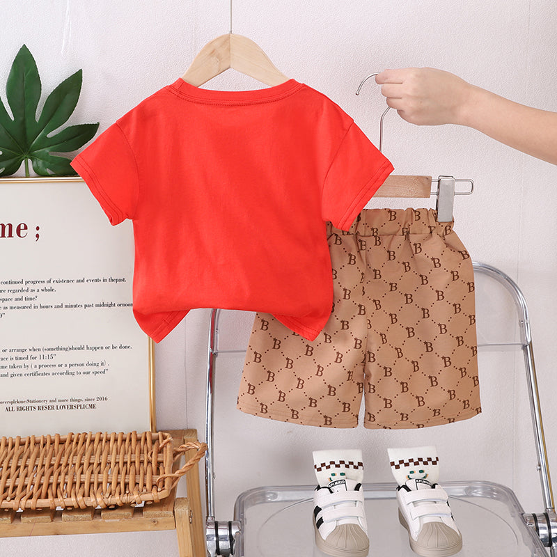Printed T-shirt and Shorts Set