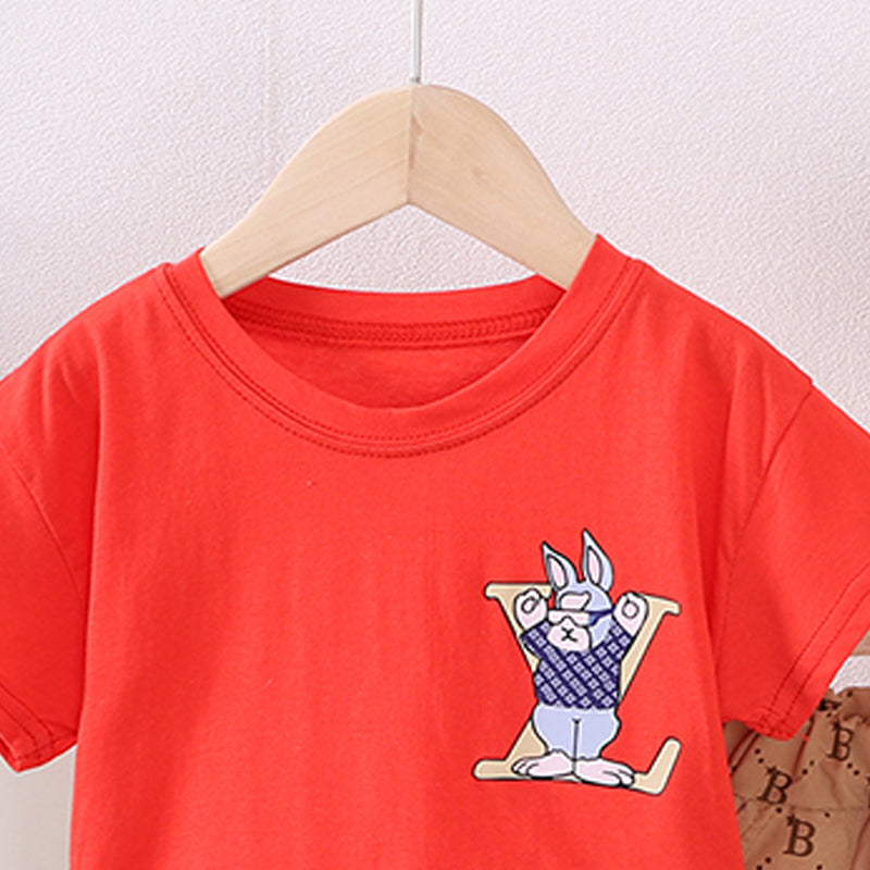 Printed T-shirt and Shorts Set