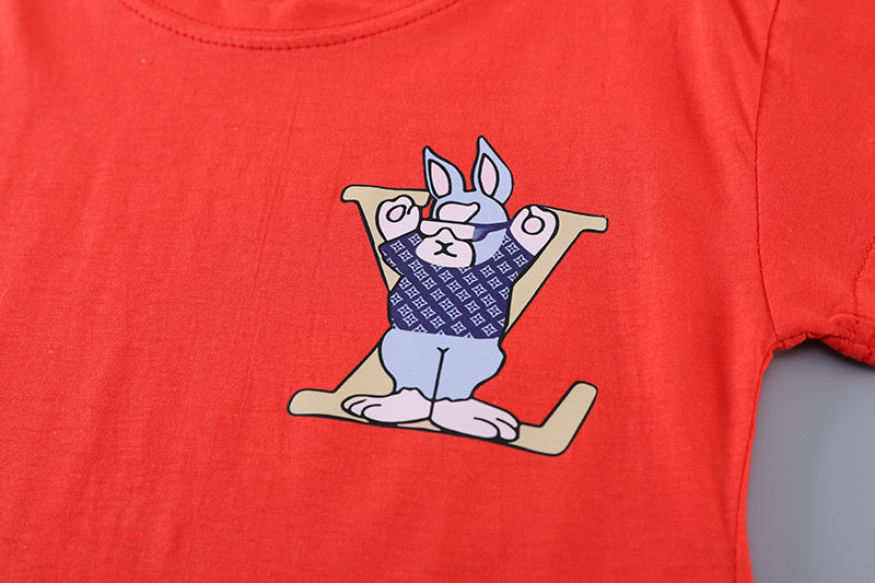 Printed T-shirt and Shorts Set