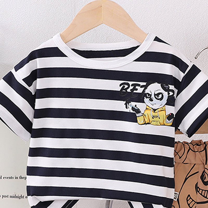 Striped T-shirt and Shorts Set