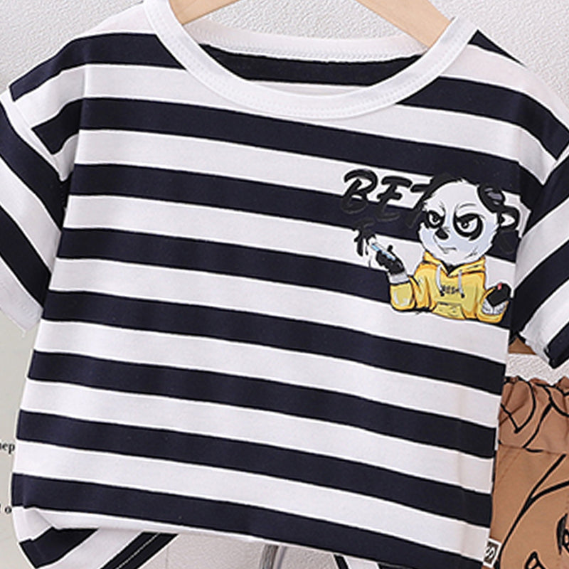 Striped T-shirt and Shorts Set