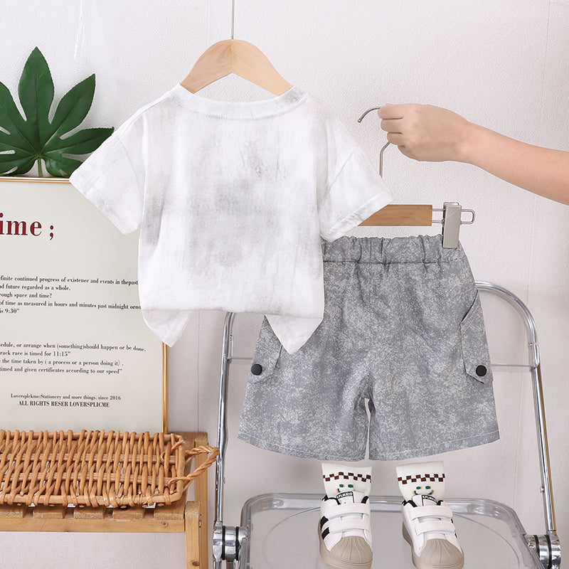 Printed T-shirt and Shorts Set