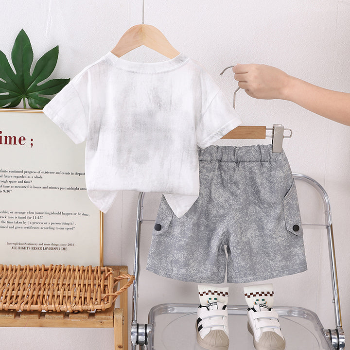 Printed T-shirt and Shorts Set