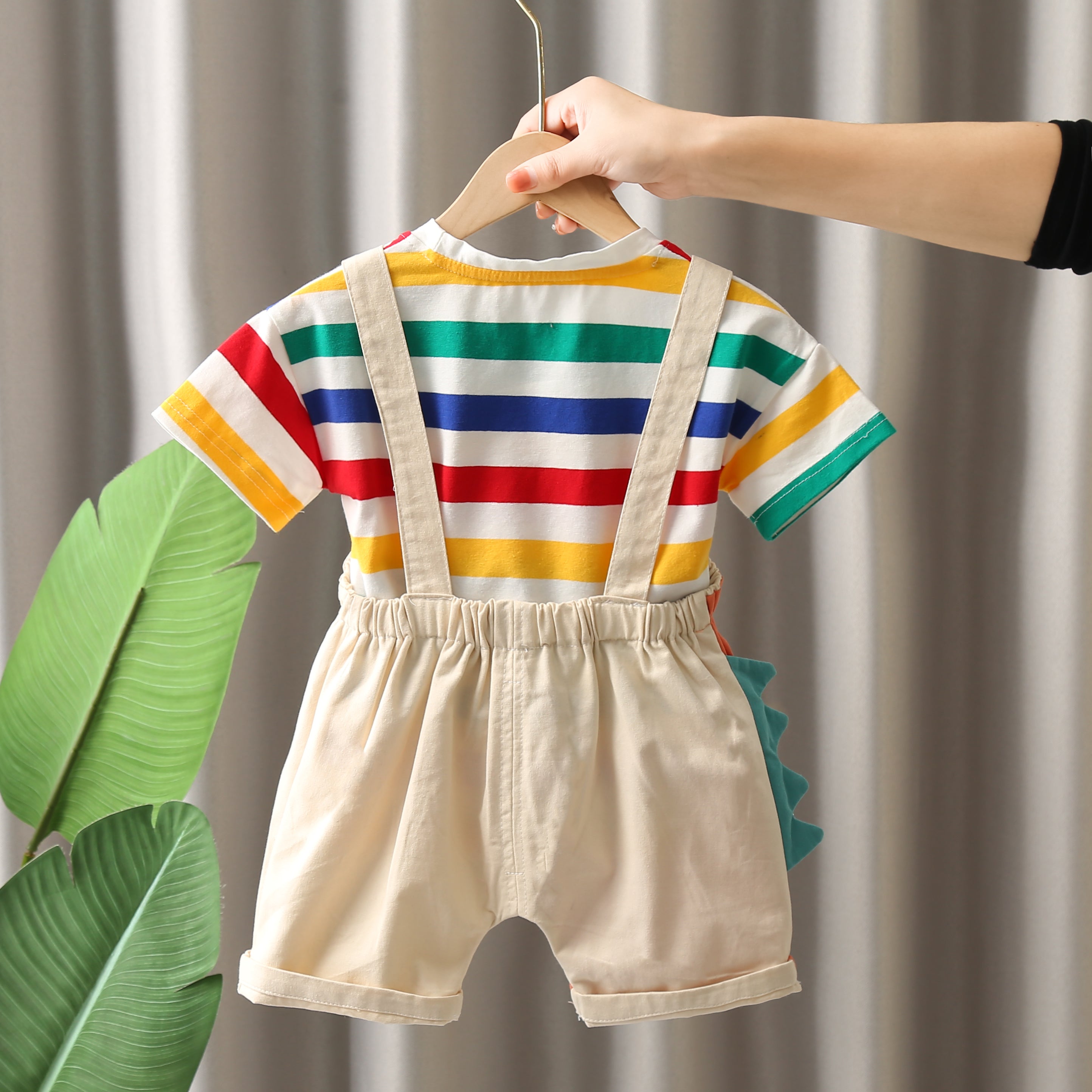 Striped T-shirt and Shorts Set