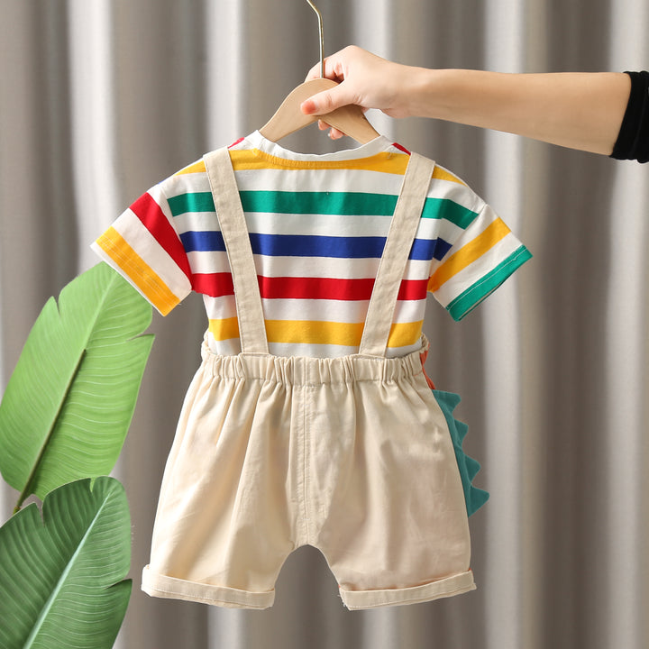 Striped T-shirt and Shorts Set