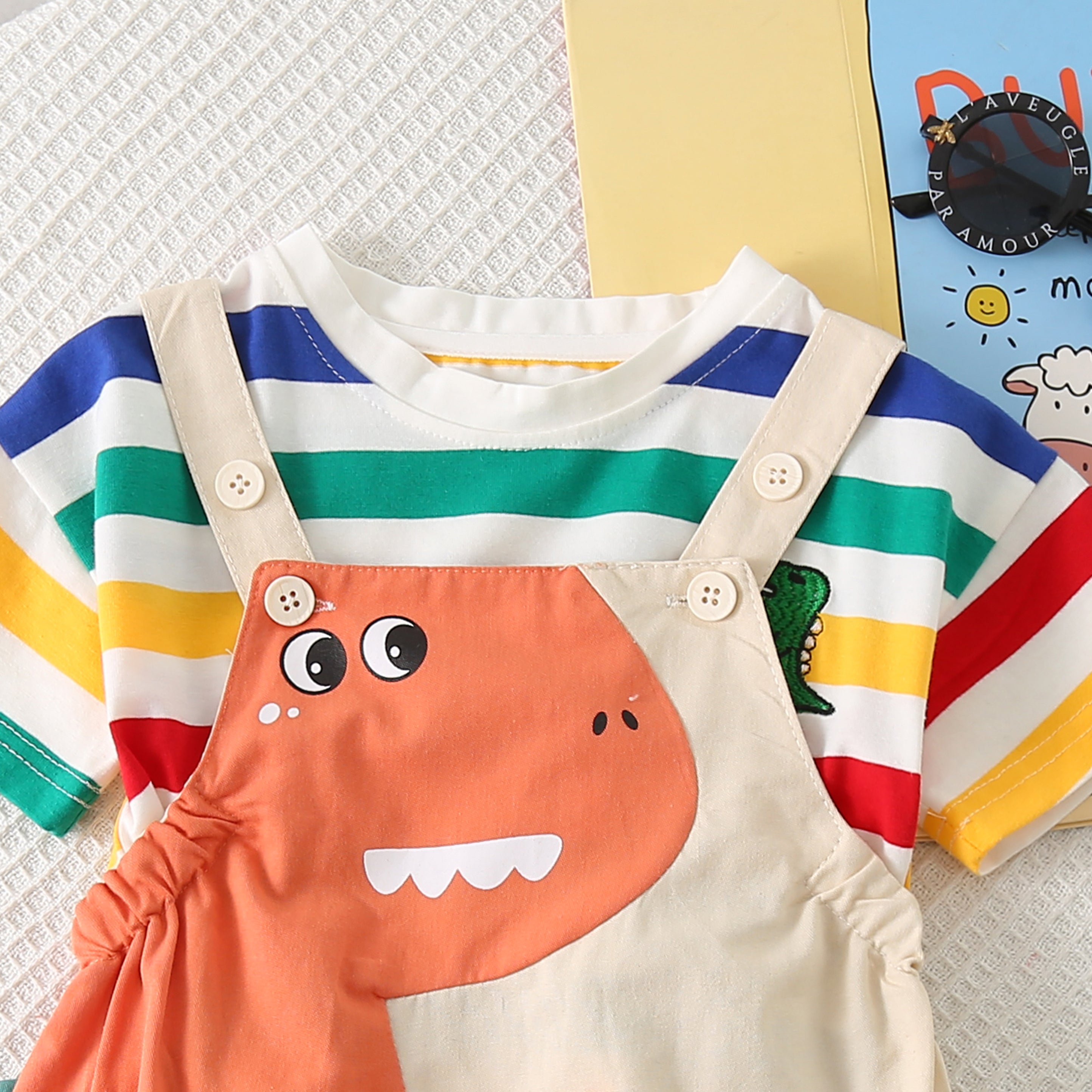 Striped T-shirt and Shorts Set