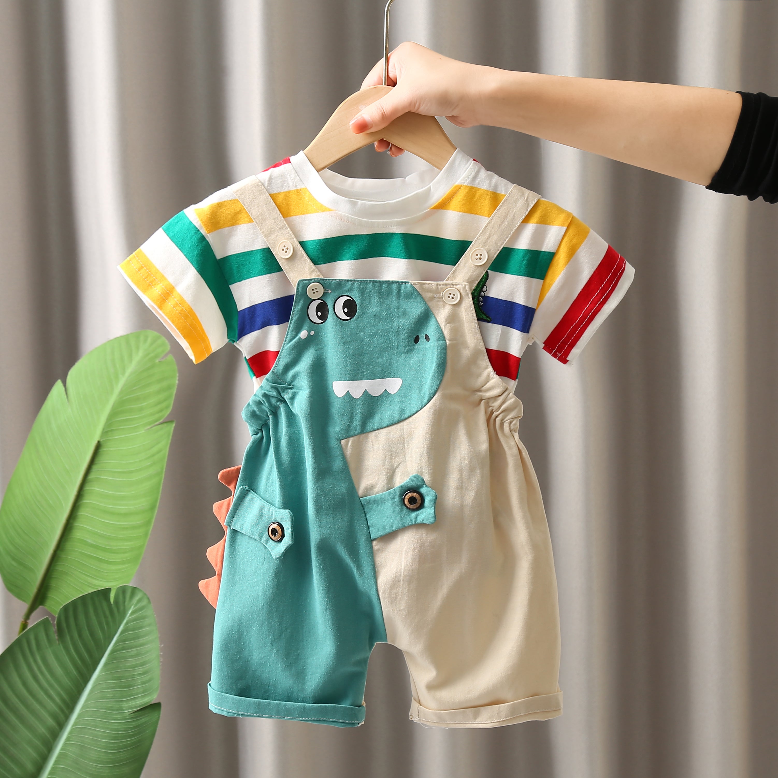 Striped T-shirt and Shorts Set