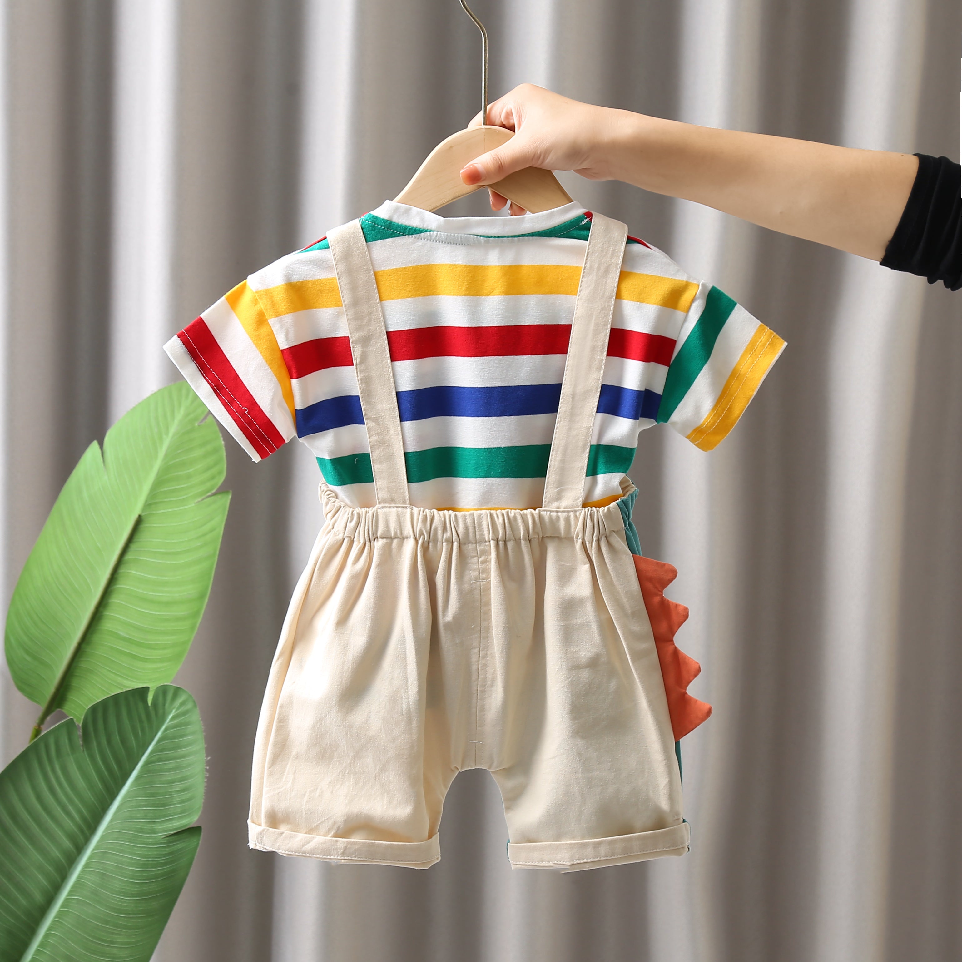 Striped T-shirt and Shorts Set