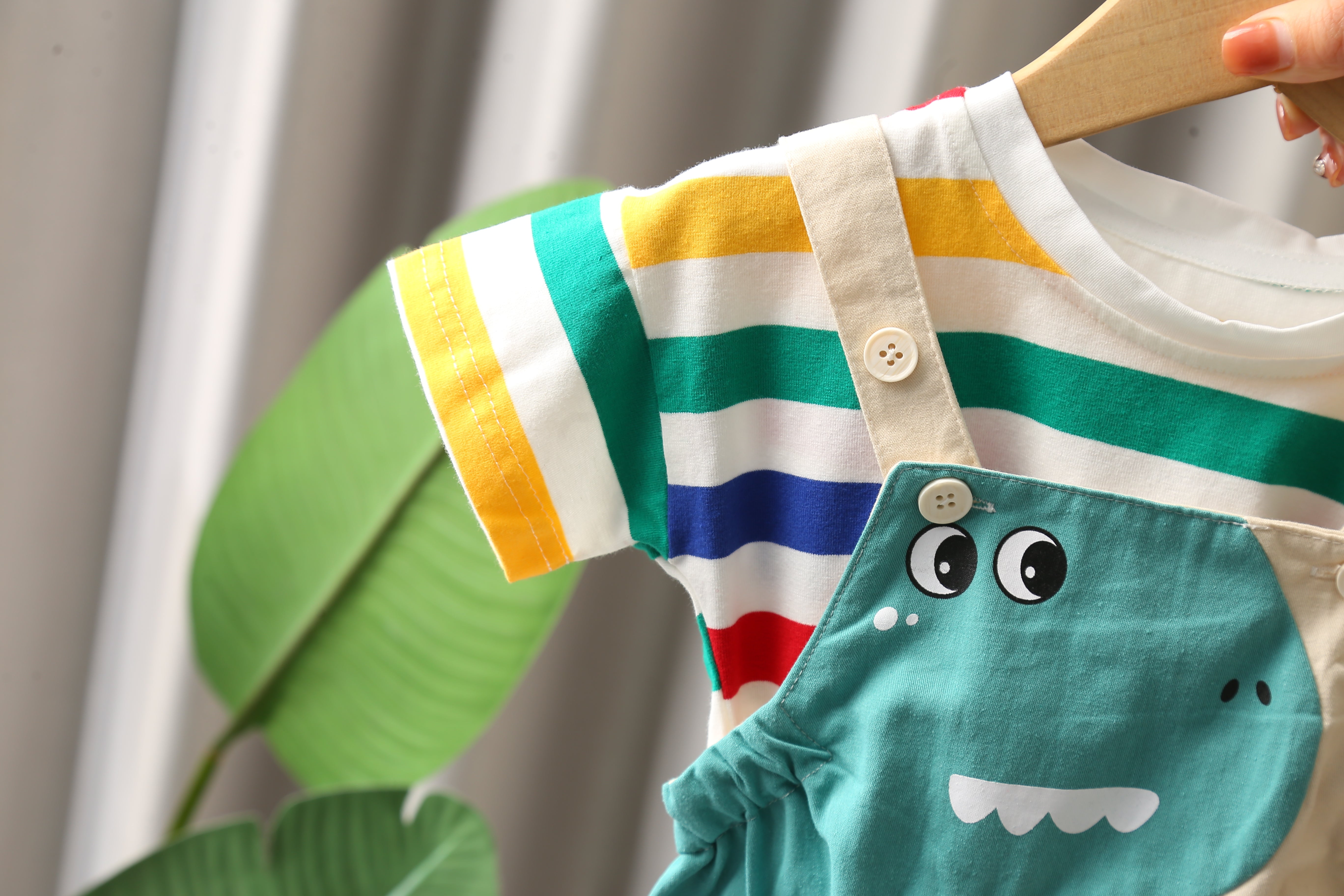 Striped T-shirt and Shorts Set