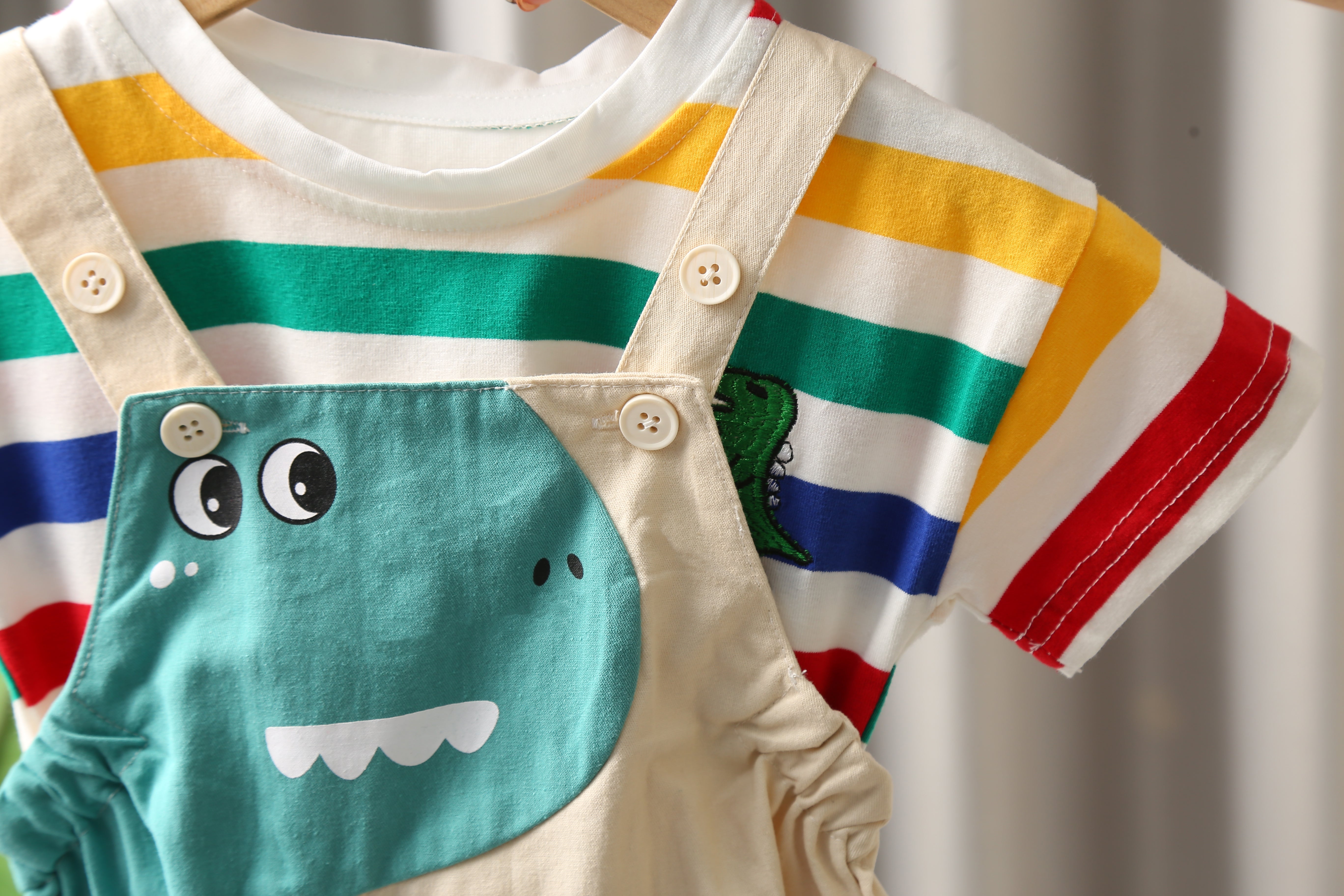 Striped T-shirt and Shorts Set