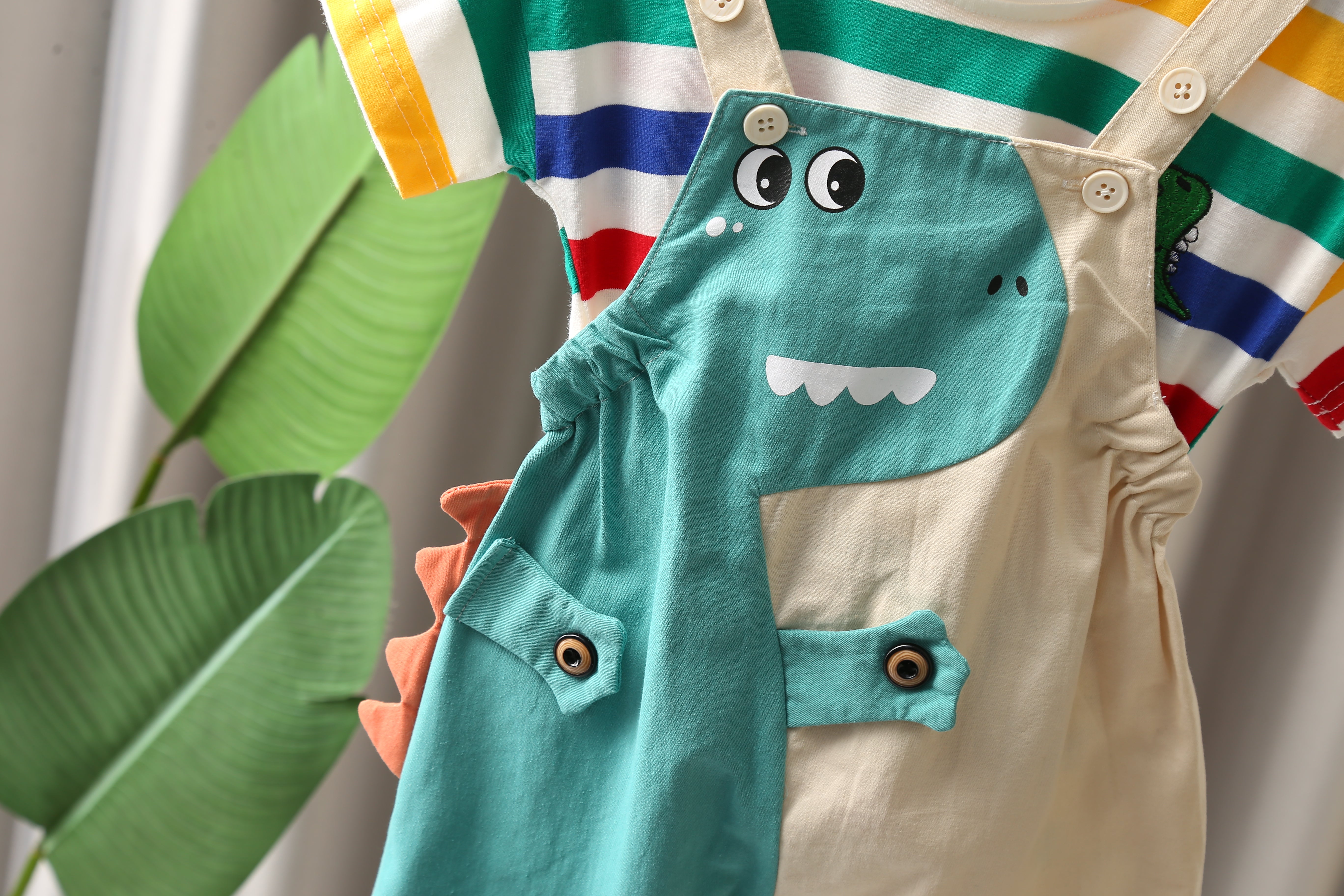 Striped T-shirt and Shorts Set