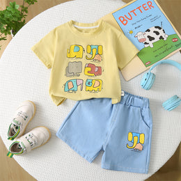 Printed T-shirt and Shorts Set