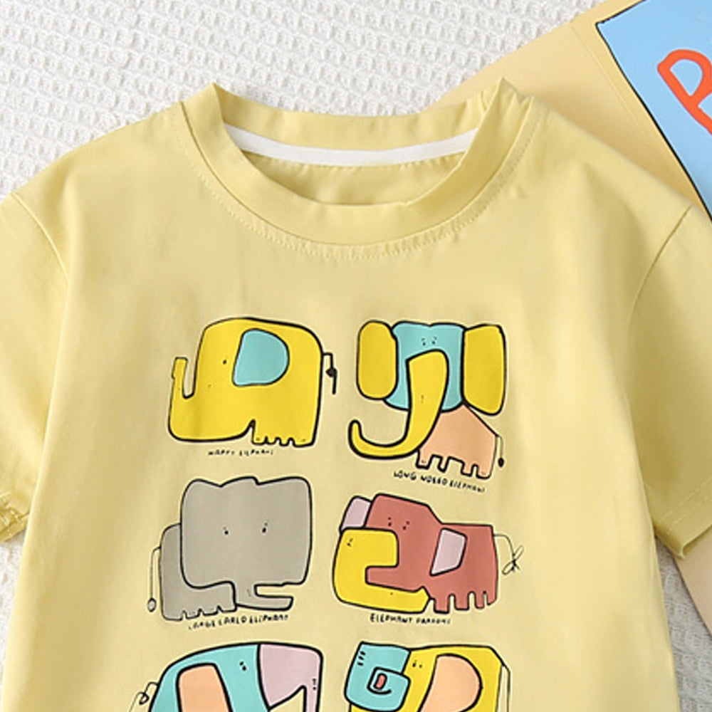 Printed T-shirt and Shorts Set