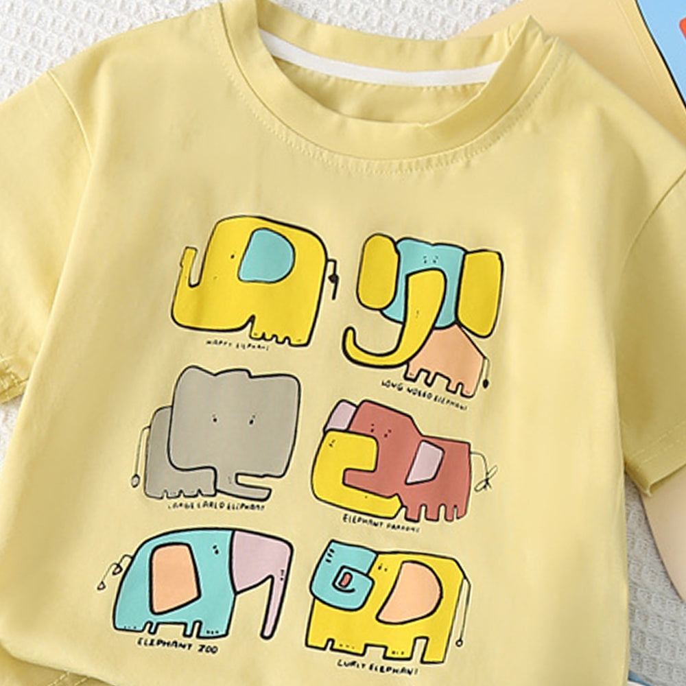 Printed T-shirt and Shorts Set