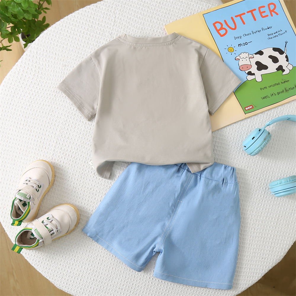 Printed T-shirt and Shorts Set