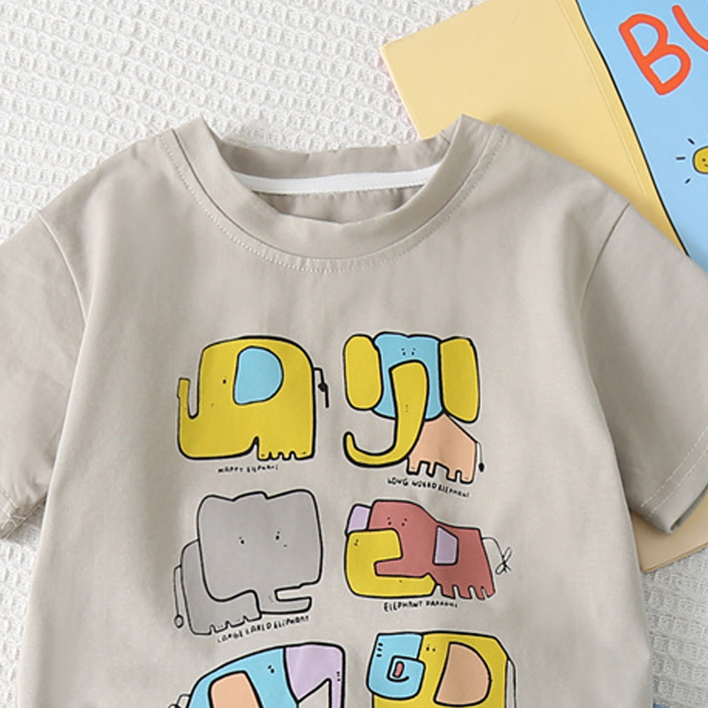 Printed T-shirt and Shorts Set