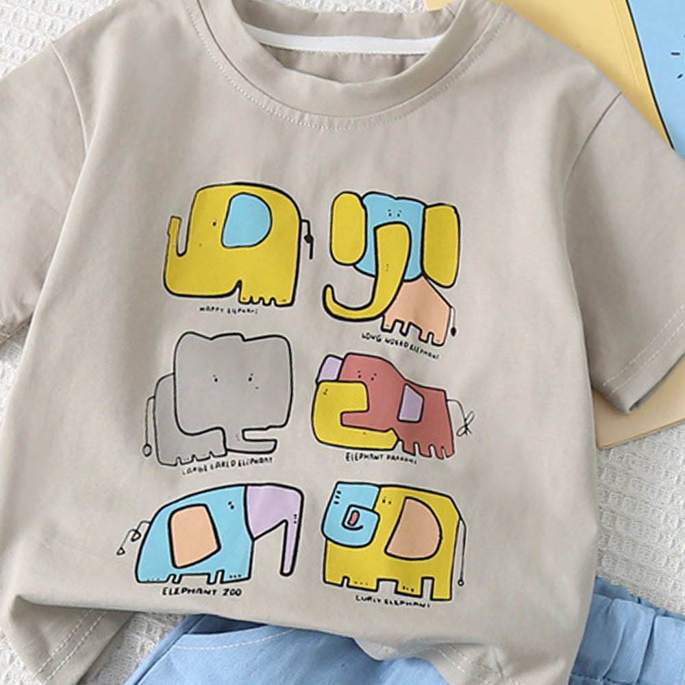 Printed T-shirt and Shorts Set