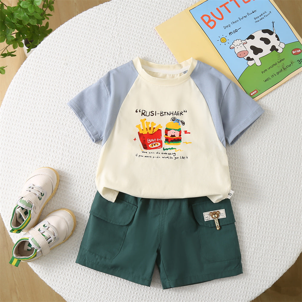 Printed T-shirt and Shorts Set