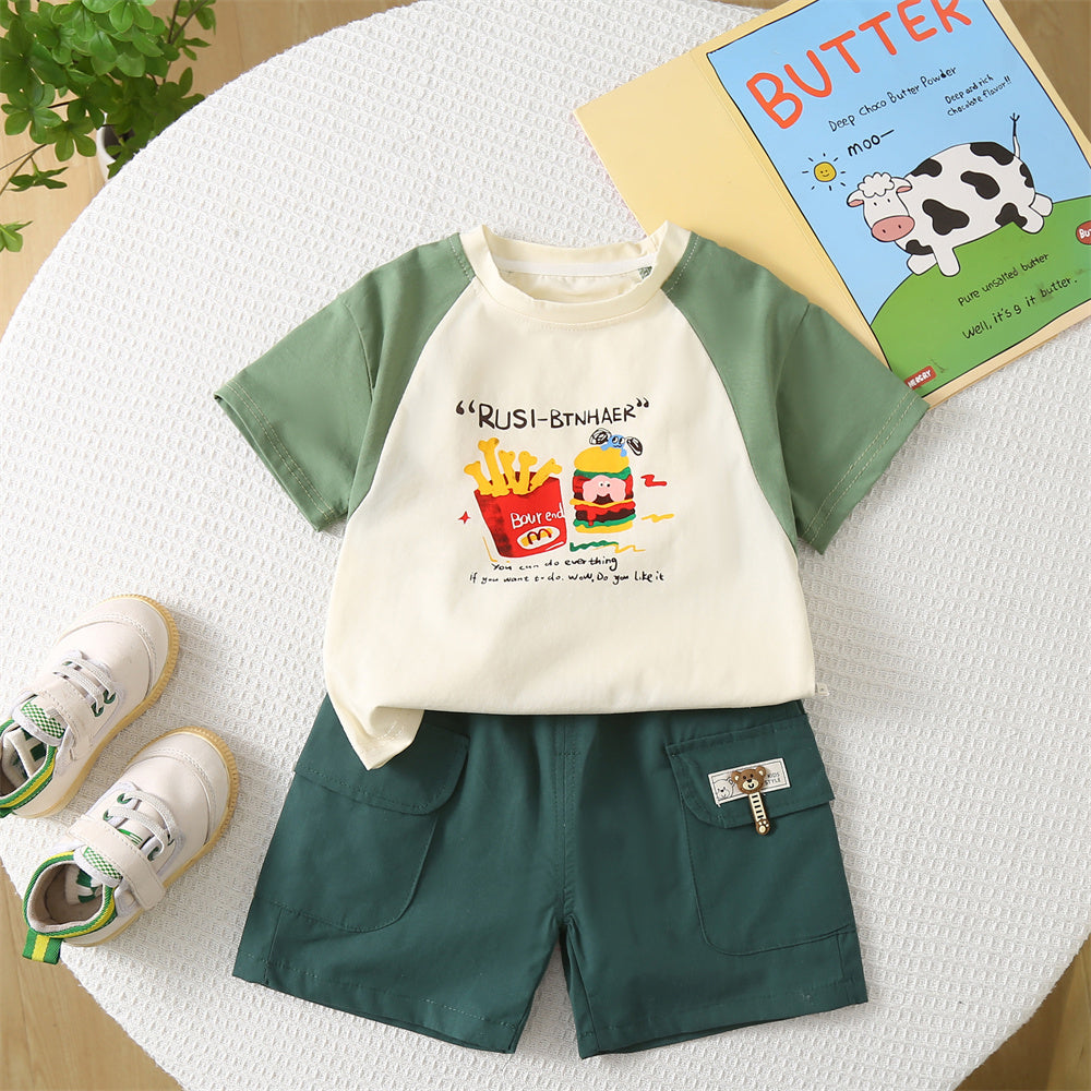 Printed T-shirt and Shorts Set