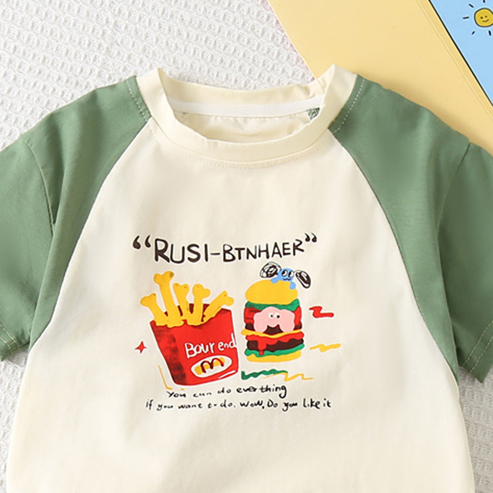 Printed T-shirt and Shorts Set