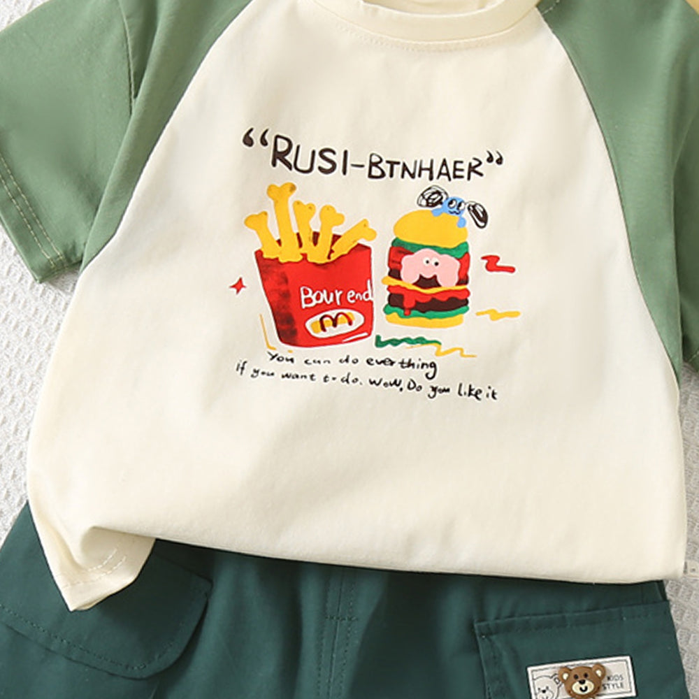 Printed T-shirt and Shorts Set